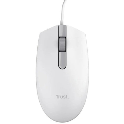 Trust TM101 Eco USB Mouse 1200 dpi - Realizzato con il 50% di plastica riciclata - 3 pulsanti - Uso ambidestro - Cavo da 1,60 m - Bianco