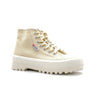 SUPERGA Sneakers alta donna alpine beige light eggshell