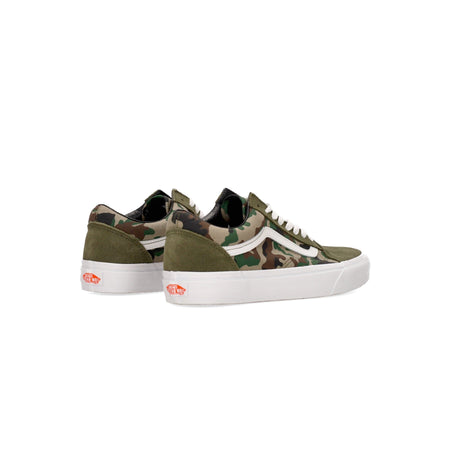 VANS Scarpa Bassa Uomo Old Skool Camo Olive/white da uomo