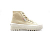 SUPERGA Sneakers alta donna alpine beige light eggshell