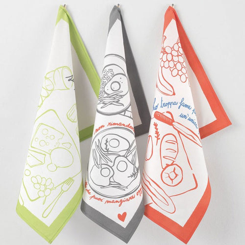 Strofinacci 3 pezzi in cotone Vallesusa Gabel Funny