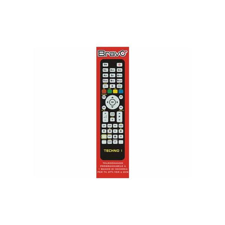 BRAVO TECHNO 1 (92602665) - TELECOMANDO PROGRAMMABILE A 1 BANCO DI MEMORIA PER TV / VCR / DVD PLAYER / DTT