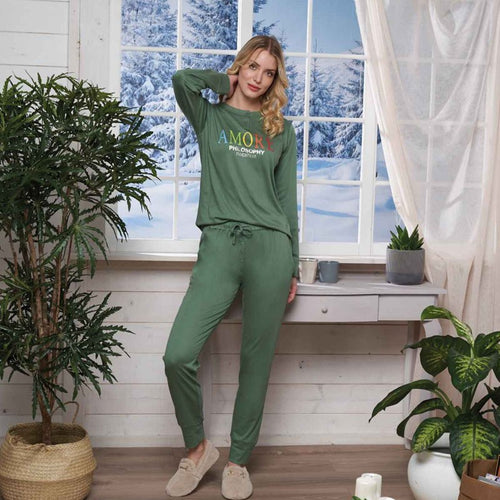 Pigiama donna in caldo cotone Nacshua Love