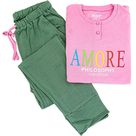 Pigiama donna in caldo cotone Nacshua Love