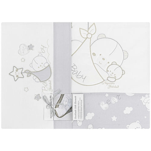 Set piumotto lenzuolino culla Nazareno Gabrielli Baby Bear