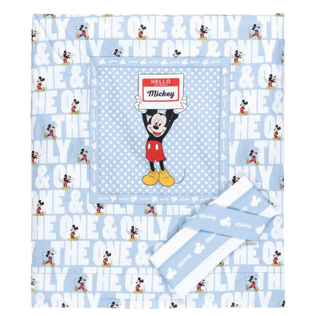 Set piumotto lenzuolino culla Disney Hello Mickey