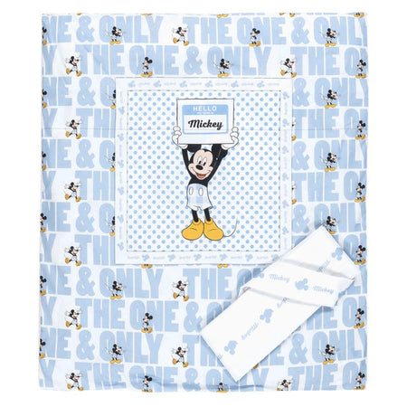 Set piumotto lenzuolino culla Disney Hello Mickey