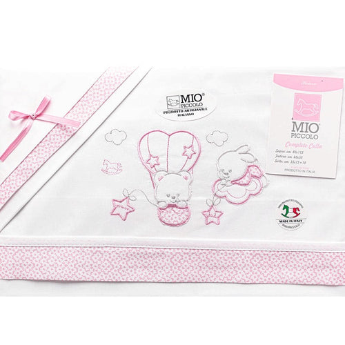 Completo lenzuola neonato per culla in cotone Orsetti