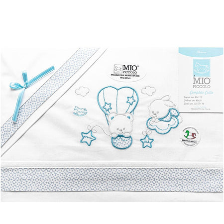 Completo lenzuola neonato per culla in cotone Orsetti