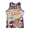 MITCHELL & NESS Canotta Basket Uomo Nba Big Face Fashion Tank 6.0 Hardwood Classics Loslak Purple/original Team Colors da uomo