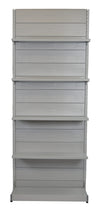 Scaffale in metallo verniciato alluminio per negozio cm. 97x30x250h