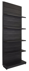 Scaffale metallico verniciato nero ghisa da negozio cm. 100x30x250h