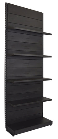 Scaffale metallico verniciato nero ghisa da negozio cm. 100x30x250h