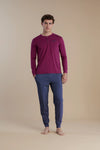 Pigiama uomo in cotone con maglia manica lunga e pantalone lungo - Noi di notte 3025