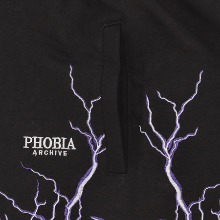 PHOBIA Pantalone Corto Tuta Uomo Lightning Shorts Black/purple da uomo