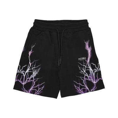 PHOBIA Pantalone Corto Tuta Uomo Lightning Shorts Black/purple/grey/fuchsia da uomo