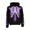 PHOBIA Felpa Leggera Cappuccio Uomo Skeleton Print Hoodie Black/purple da uomo