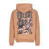 PHOBIA Felpa Leggera Cappuccio Uomo Scorpion Hoodie Terracotta/grey da uomo
