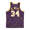 MITCHELL & NESS Canotta Tipo Basket Uomo Nba Burst Mesh Tank No 34 Shaquille O'neal Loslak Original Team Colors da uomo