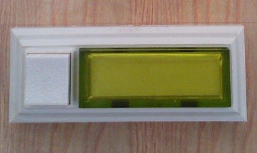 Pulsante con targhetta tipo rettangolare