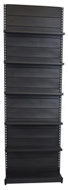 Scaffale verniciato nero ghisa per negozio cm. 100x30x300h