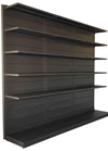 Scaffale verniciato nero ghisa per negozio cm. 100x30x300h