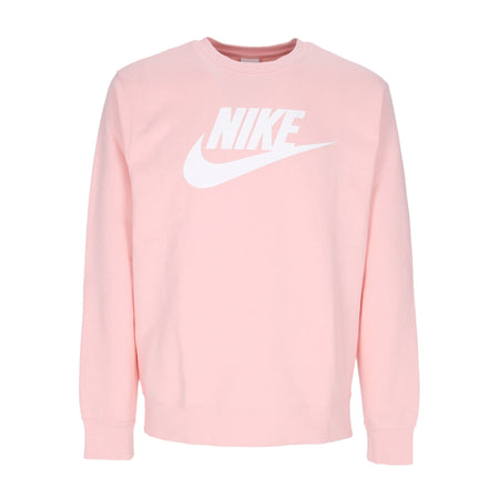 Nike Felpa Girocollo Uomo Sportswear Club Bb Graphic Crew Pink Bloom/white da uomo