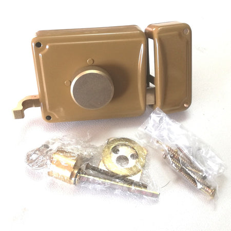 Facchinetti serratura corta a spingere destra 50mm con pomolo e cilindro staccato a 2 mandate