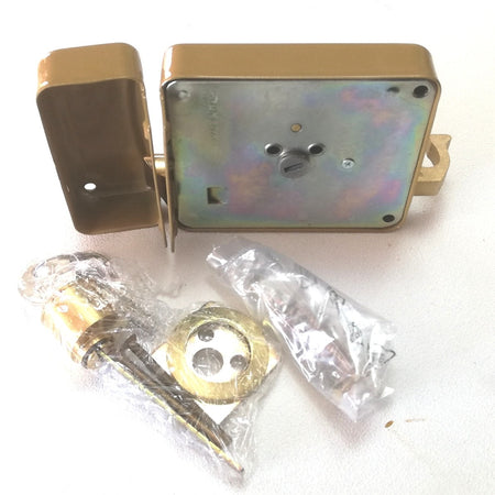 Facchinetti serratura corta a spingere destra 50mm con pomolo e cilindro staccato a 2 mandate