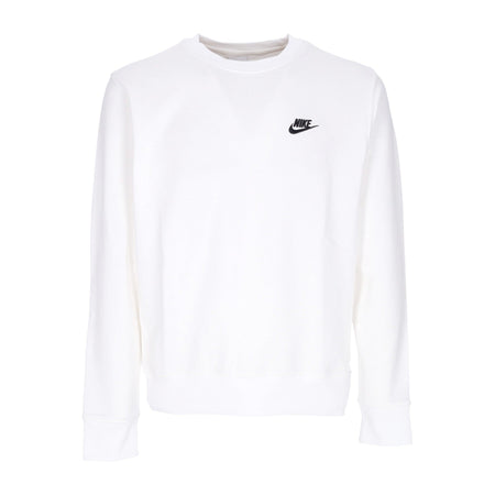 Nike Felpa Leggera Girocollo Uomo Sportswear Club White/black da uomo