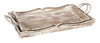 Biscottini SET DI 2 VASSOI IN LEGNO FINITURA BIANCO ANTICATO L51+48XPR9+9XH28+24 cm