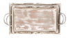 Biscottini SET DI 2 VASSOI IN LEGNO FINITURA BIANCO ANTICATO L51+48XPR9+9XH28+24 cm