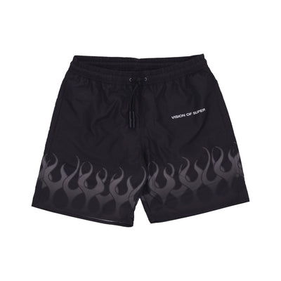 VISION OF SUPER Costume Pantaloncino Uomo Flames Swimwear Black/grey da uomo