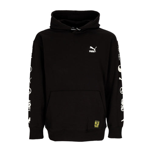 PUMA Felpa Leggera Cappuccio Uomo Graphic Hoodie X Staple Black da uomo