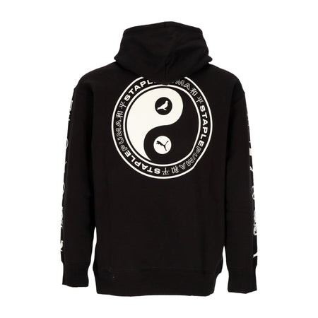 PUMA Felpa Leggera Cappuccio Uomo Graphic Hoodie X Staple Black da uomo