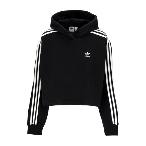 Adidas Felpa Cappuccio Corta Donna Cropped Hoodie Black da donna