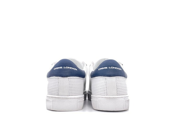 CRIME LONDON Sneaker Uomo Low Top Essential White/ Blu