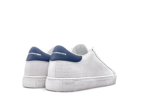 CRIME LONDON Sneaker Uomo Low Top Essential White/ Blu