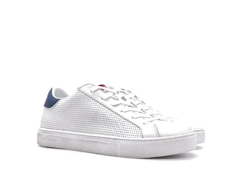 CRIME LONDON Sneakers Uomo Low Top Essential White Blu