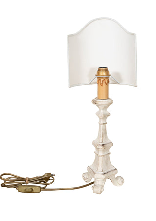 Biscottini LAMPADA DA APPOGGIO BIANCA IN LEGNO MADE IN ITALY