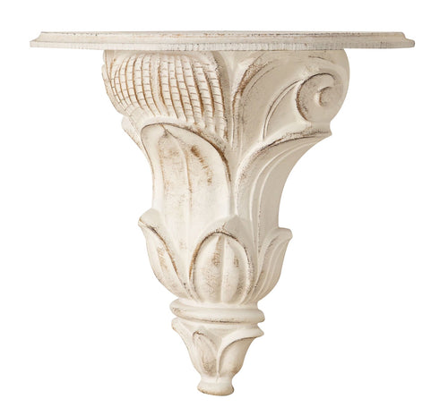 Biscottini MENSOLA A MURO IN LEGNO FINITURA BIANCO ANTICATO L39XPR21XH37 cm Made in Italy