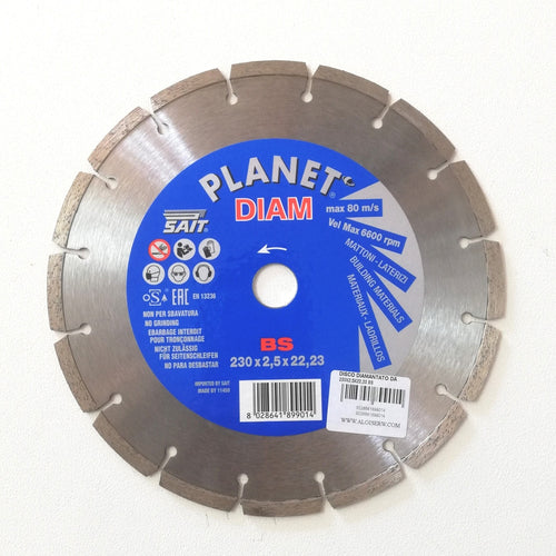 Sait Planet Diam BS disco diamantato da 230mm per edilizia mattoni laterizi