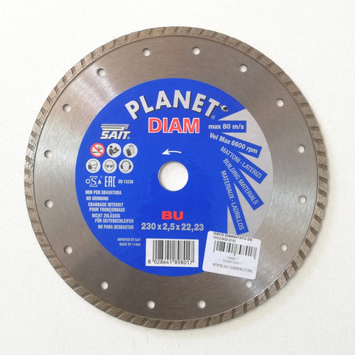Sait Planet Diam BU disco diamantato da 230mm per edilizia mattoni laterizi