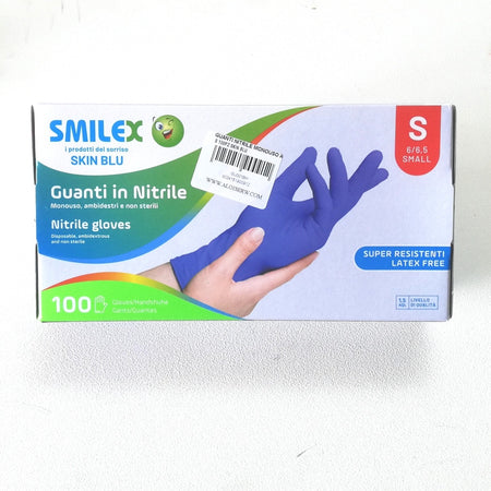Skin Blue 100pz guanti nitrile senza polvere monouso non sterili ambidestri