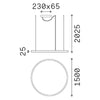 Sospensione Moderna Oracle Alluminio-Materie Plastiche Bianco Led 76W K Luce