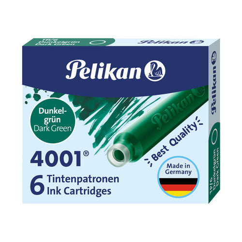 Scatola 6 Cartucce Inchiostro Tp/6 Verde Scuro Pelikan 4001