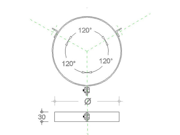 Fascetta inox da 160mm per cavi tiranti