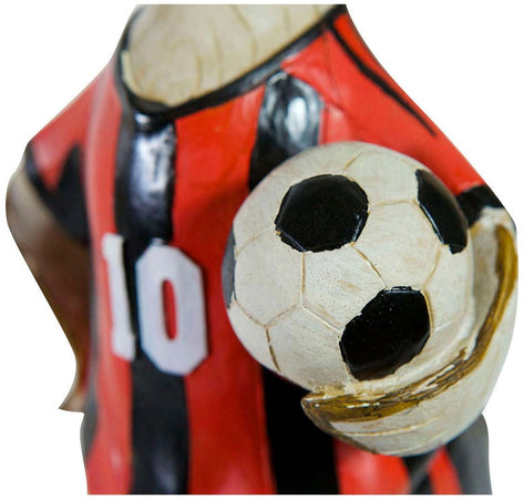Biscottini Statuetta Papero Calciatore Biscottini Resina Dipinta Maglia Rossonera 13x12x30