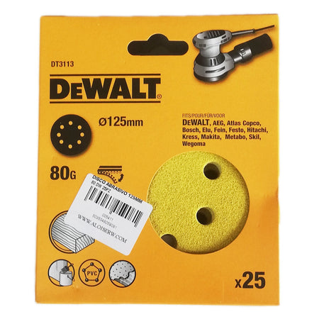 DeWalt 25pz da 150mm disco abrasivo per levigatrice con velcro