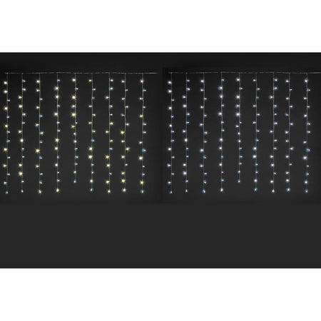 Tenda luminosa luci natale 180 led per esterno 8 giochi addobbi natalizi 300x152 cascata